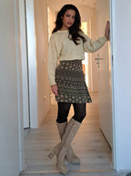 Vintage omslagrok van viscose | S