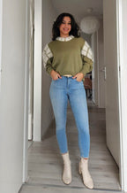 Vintage trui Matcha Angora | XL