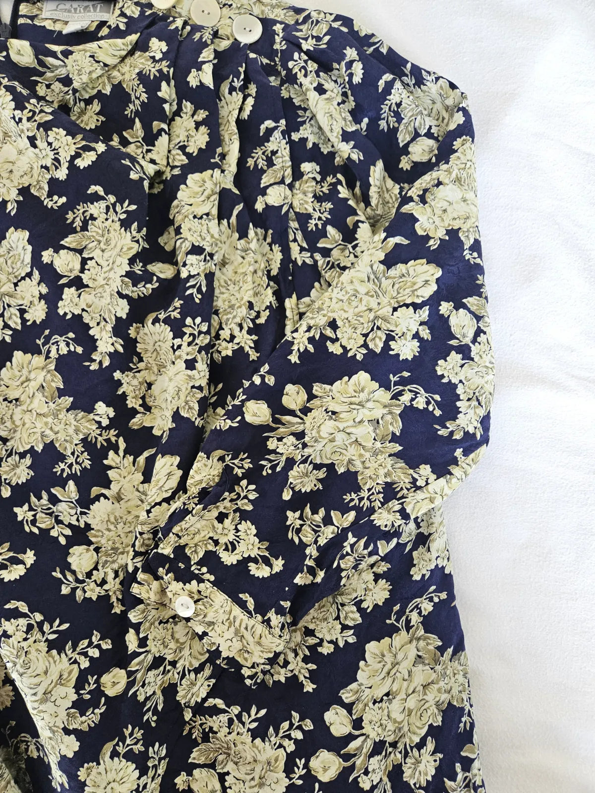 Donkerblauw met gouden vintage jurk | 3XL