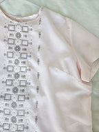 Light pink vintage top with embroidery | L