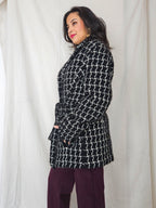 Louise - geruite wollen mantel | S/M