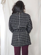 Louise - geruite wollen mantel | S/M
