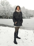 Louise - geruite wollen mantel | S/M