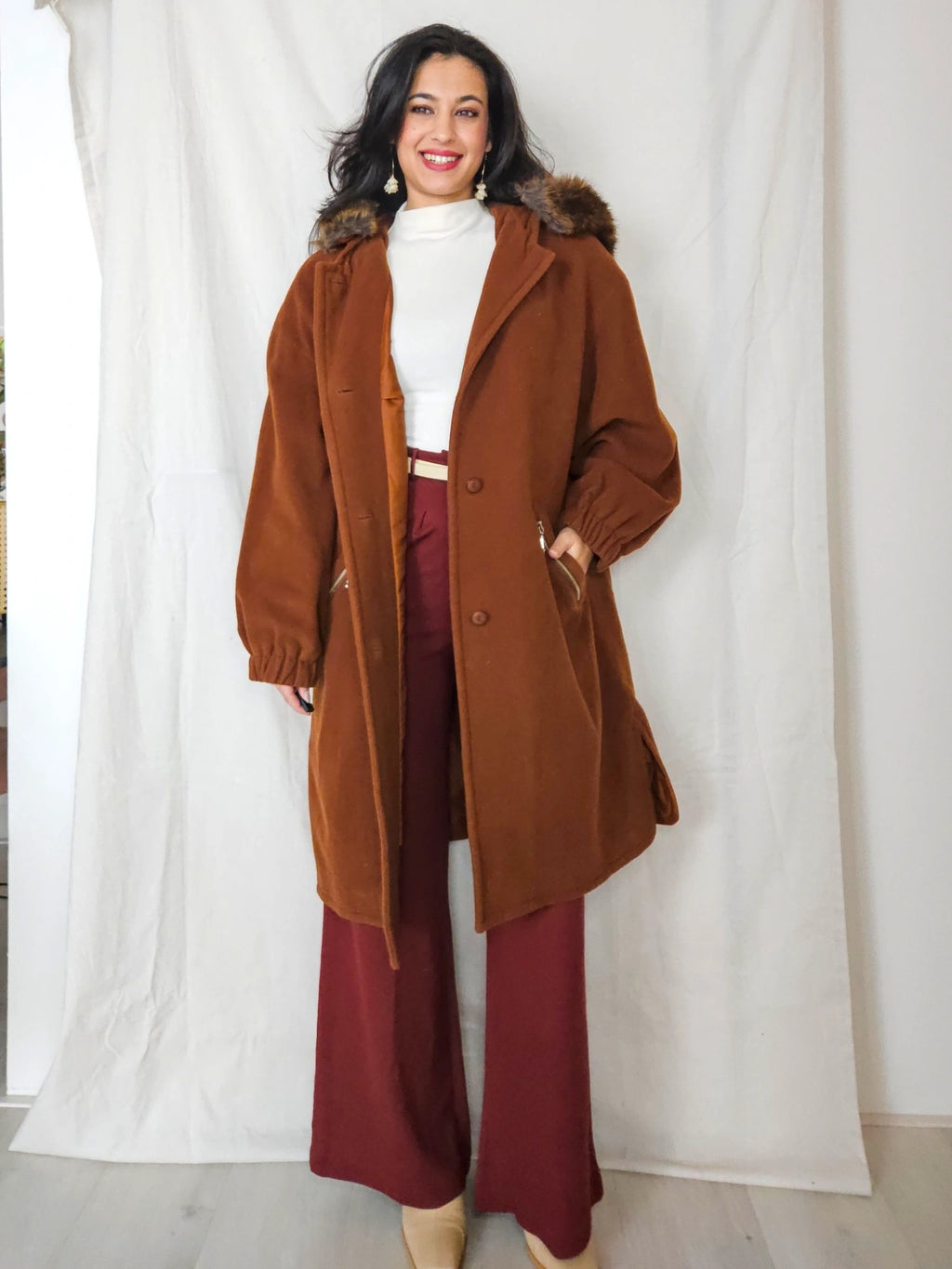 Artemis - wollen capuchon mantel | XL