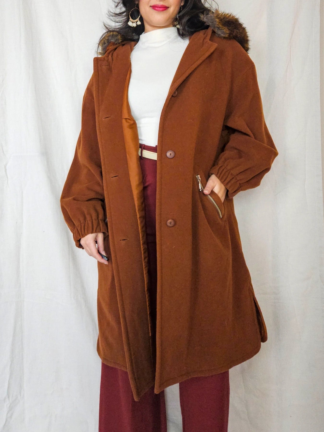 Artemis - wollen capuchon mantel | XL