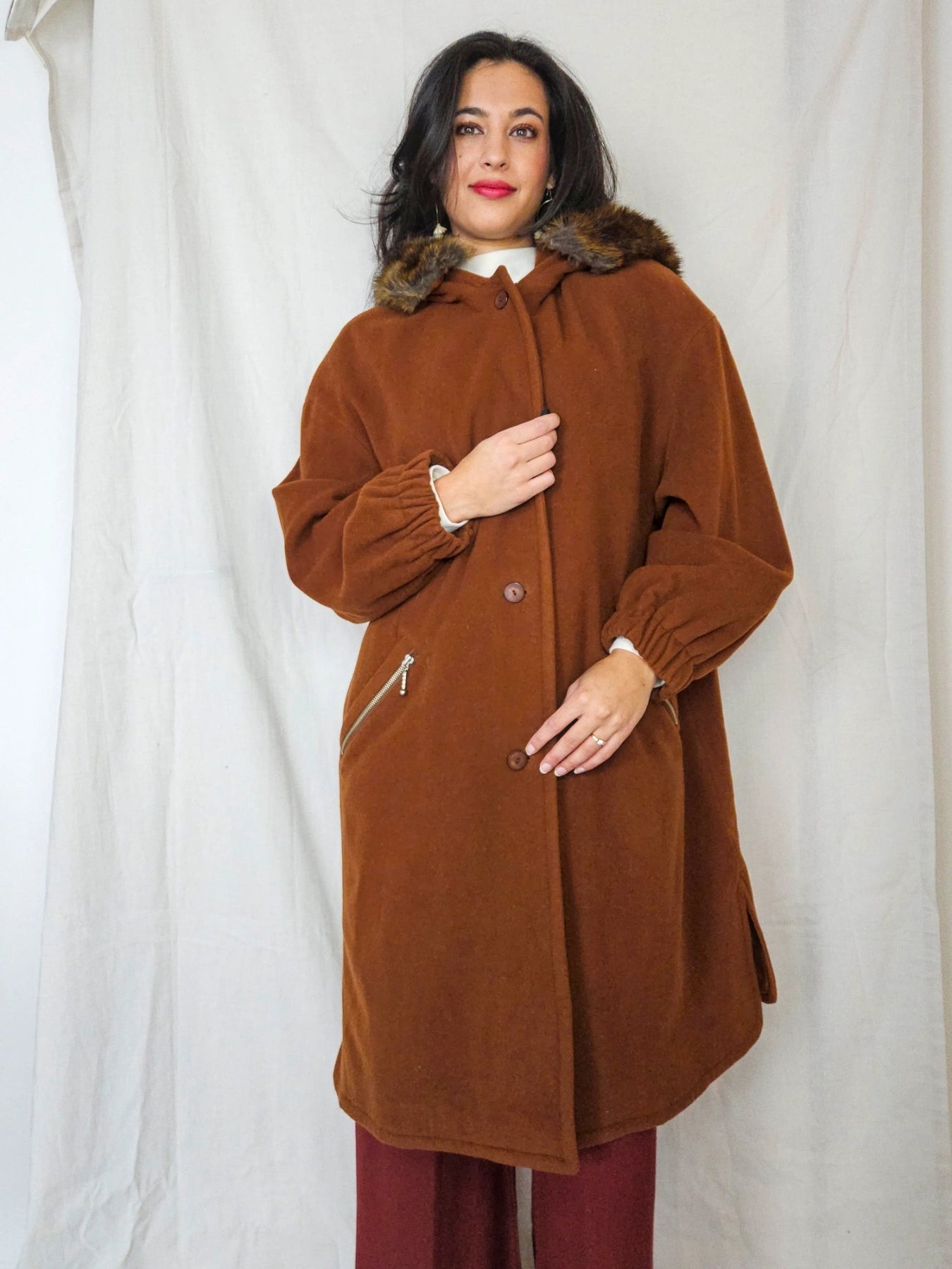 Artemis - wollen capuchon mantel | XL
