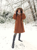 Artemis - wollen capuchon mantel | XL