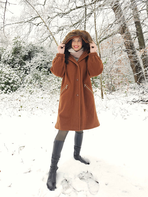 Artemis - wollen capuchon mantel | XL