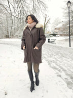Fay - gewatteerde leren jas | L