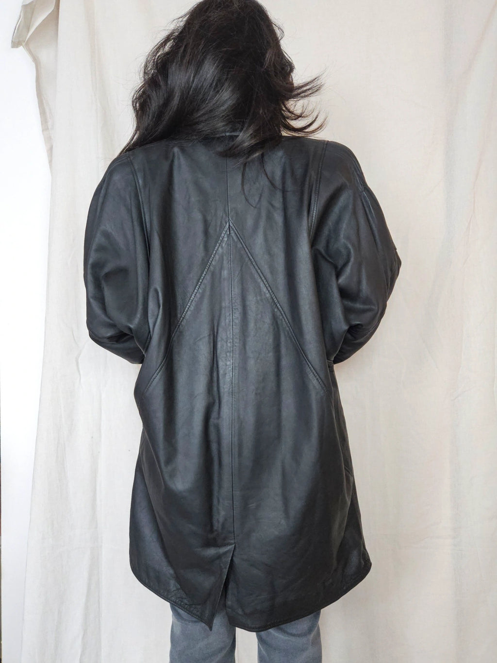 Dione - zwarte leren jas | M