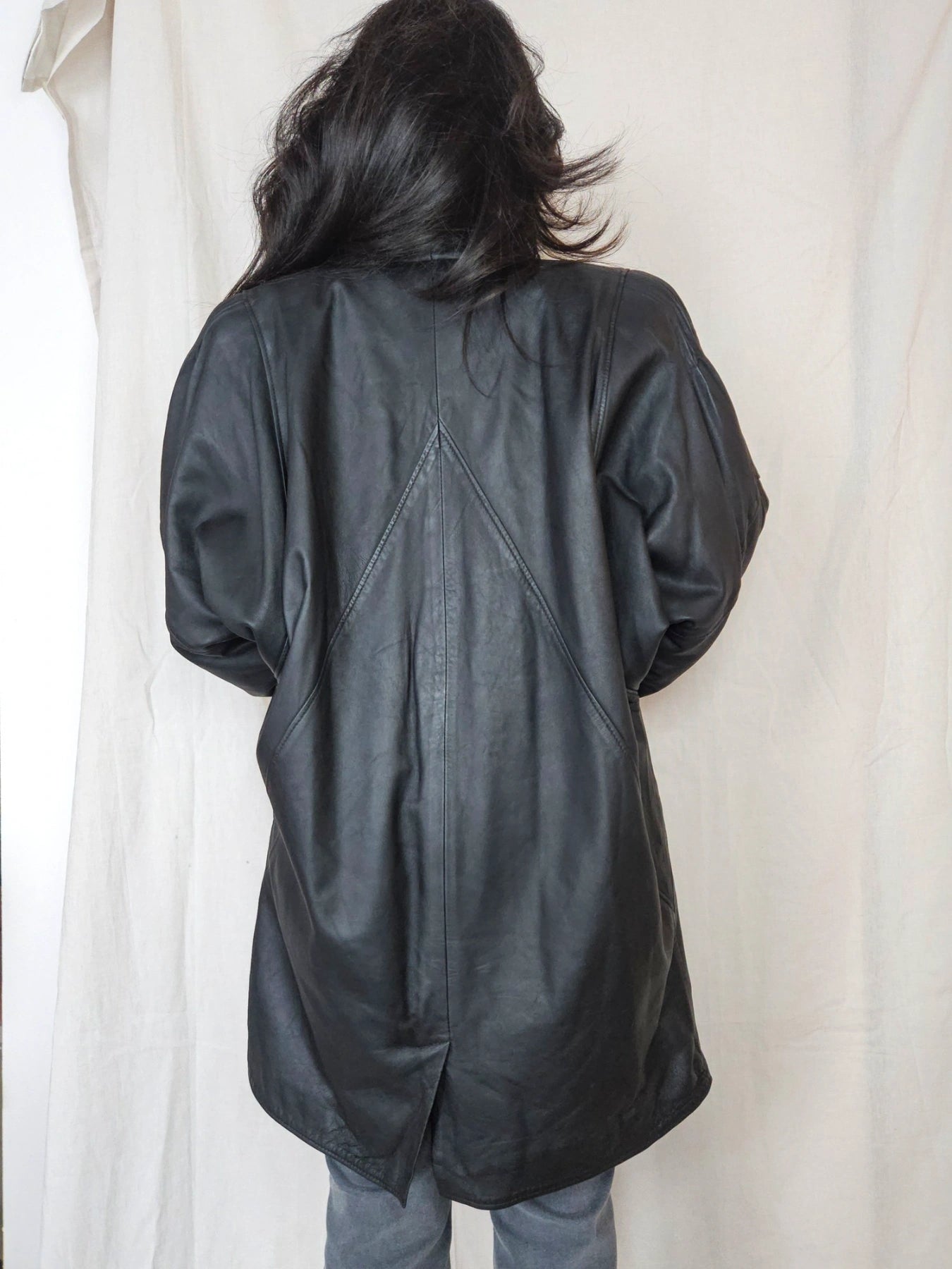 Dione - zwarte leren jas | M