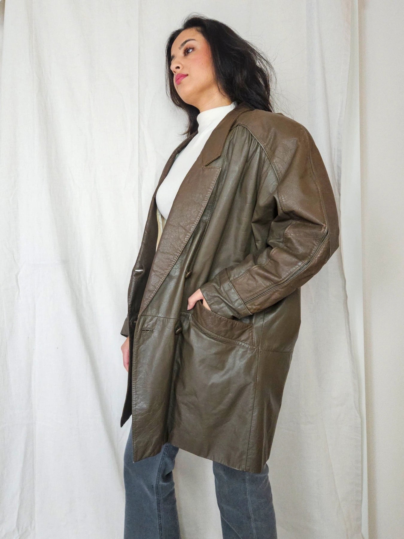 Norma - lichtbruine leren jacket | L