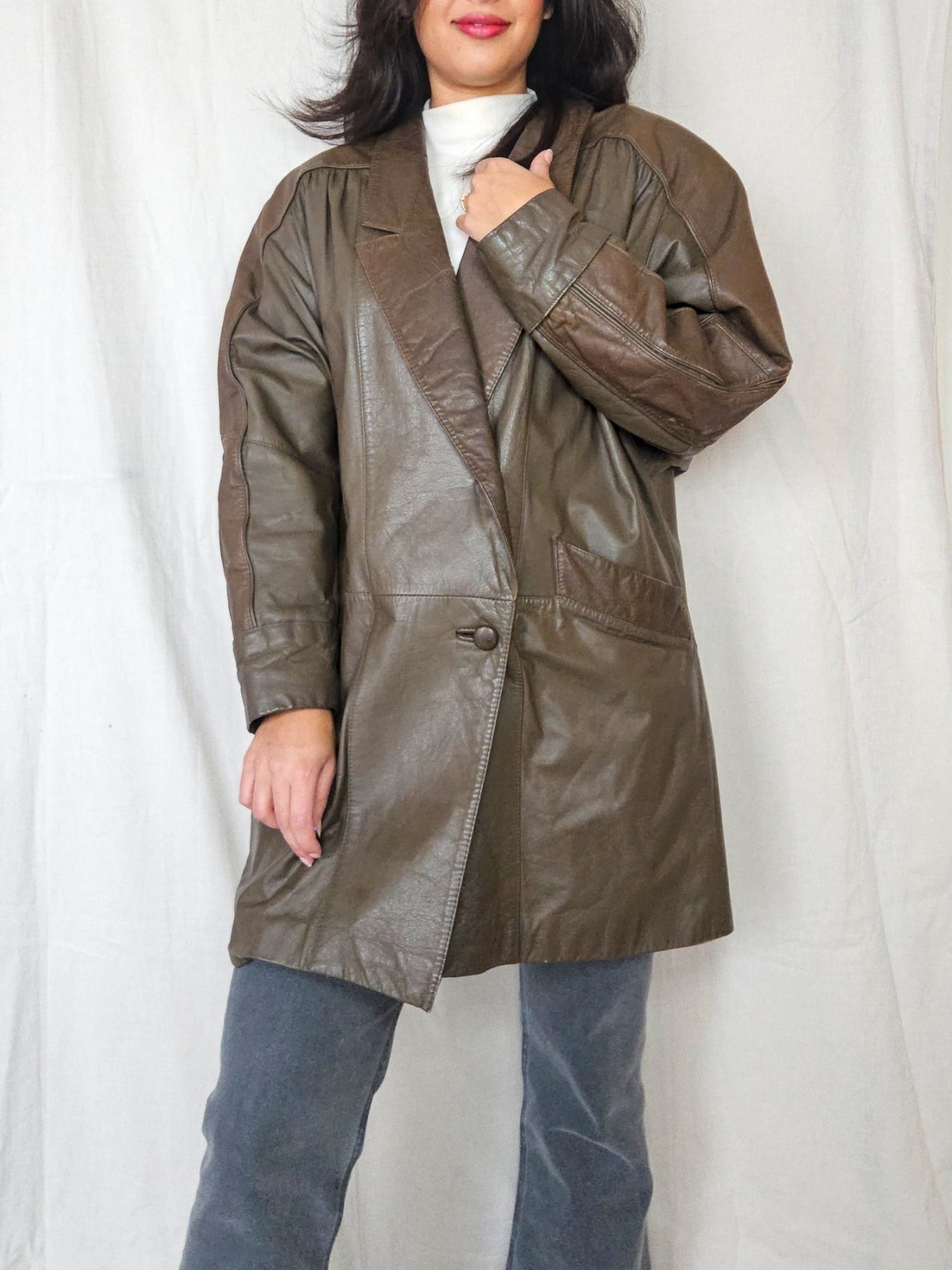 Norma - lichtbruine leren jacket | L