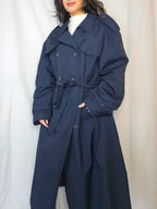 Navy - blauwe trechcoat | 3XL