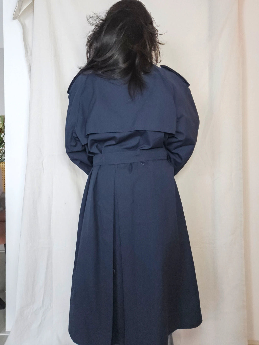Navy - blauwe trechcoat | 3XL