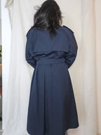 Navy - blauwe trechcoat | 3XL