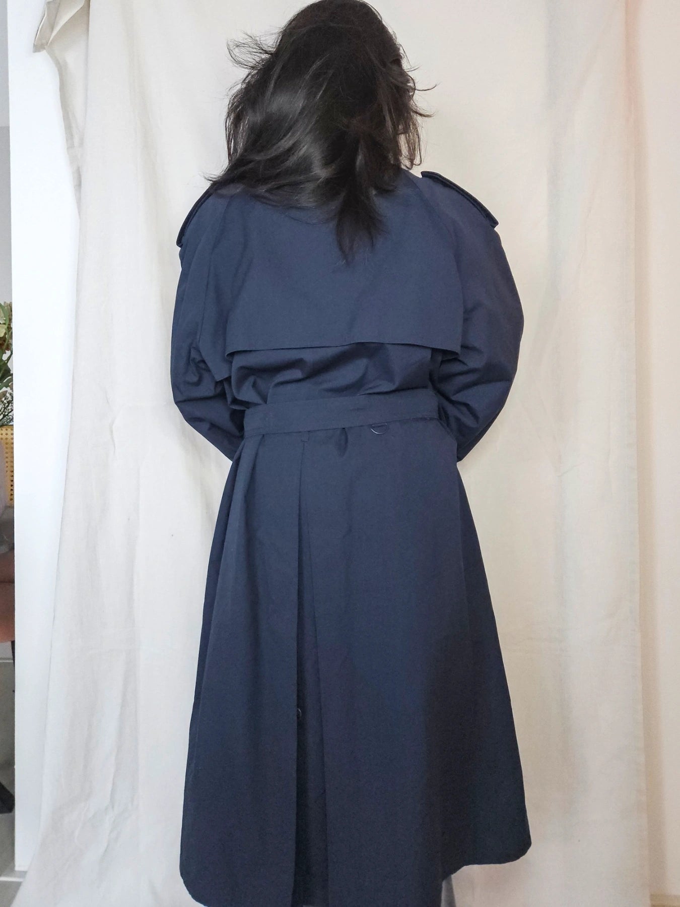 Navy - blauwe trechcoat | 3XL