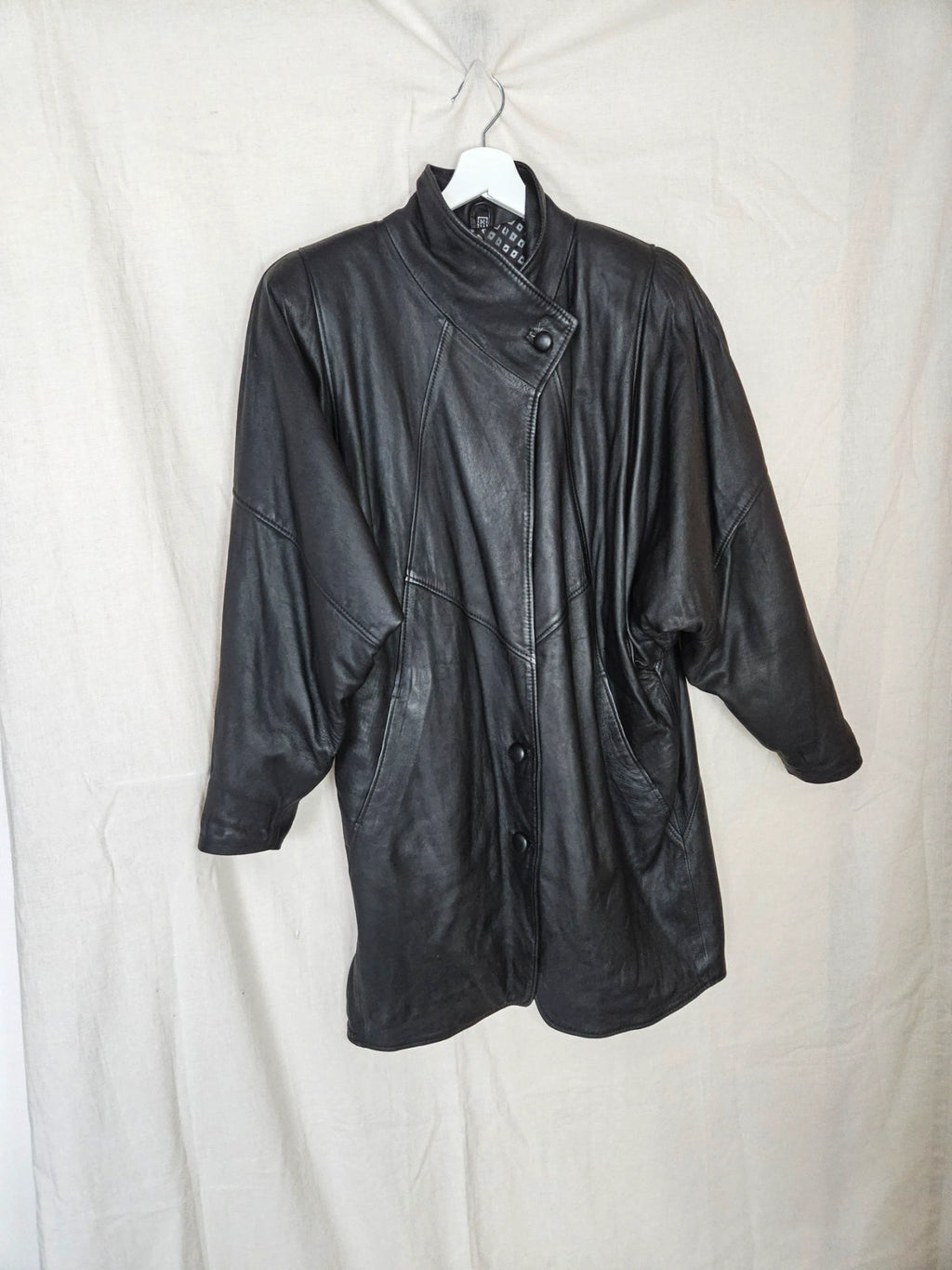 Dione - zwarte leren jas | M