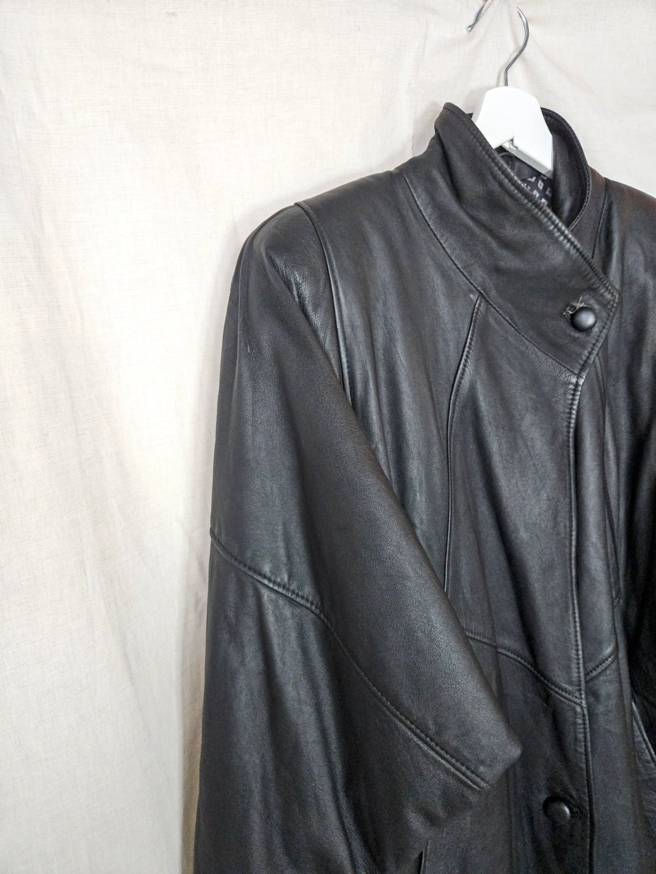 Dione - zwarte leren jas | M