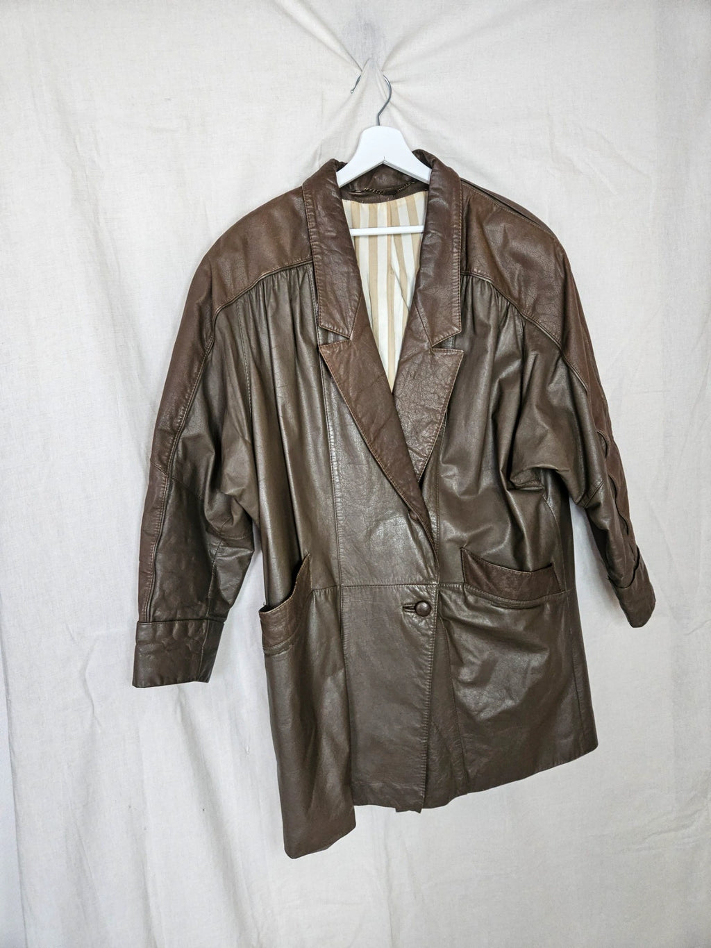 Norma - lichtbruine leren jacket | L