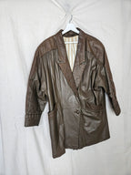 Norma - lichtbruine leren jacket | L