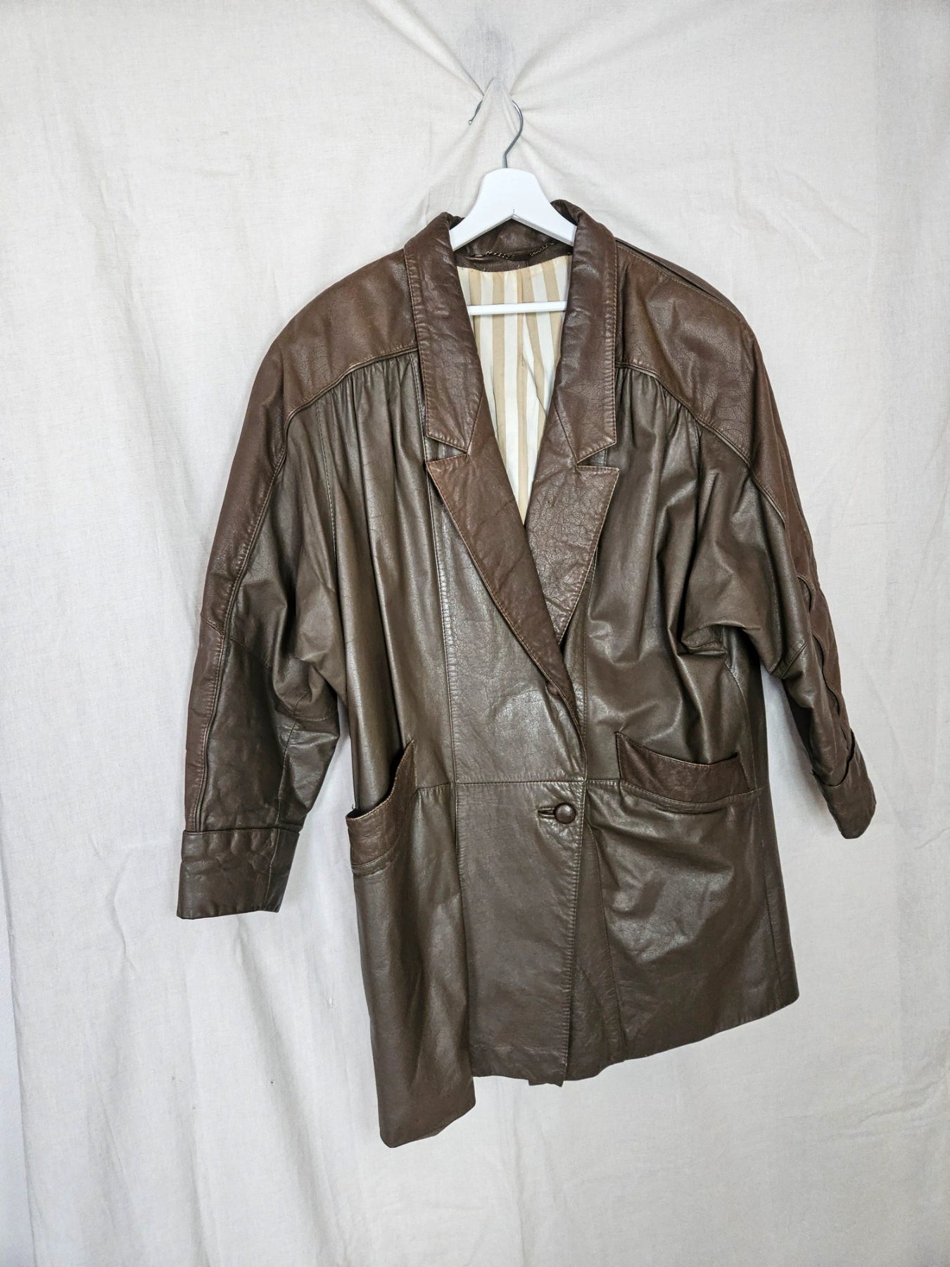 Norma - lichtbruine leren jacket | L