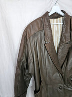 Norma - lichtbruine leren jacket | L