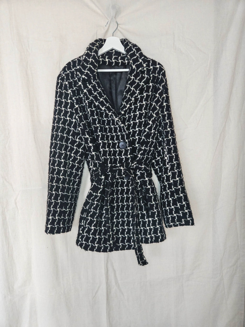 Louise - geruite wollen mantel | S/M