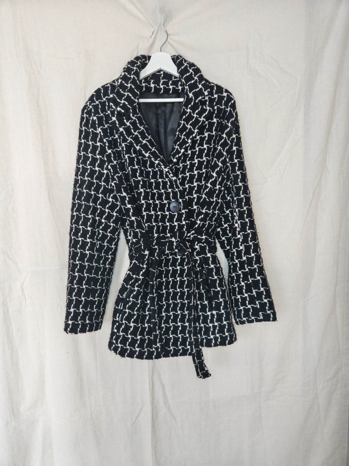 Louise - geruite wollen mantel | S/M