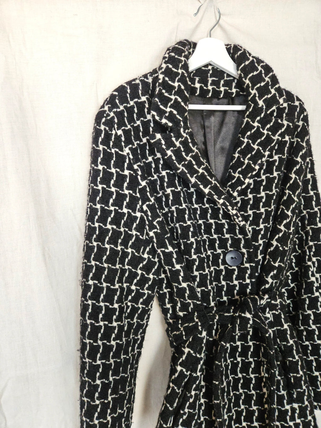 Louise - geruite wollen mantel | S/M