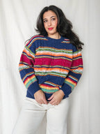 Iris - rainbow trui, wool blend | M