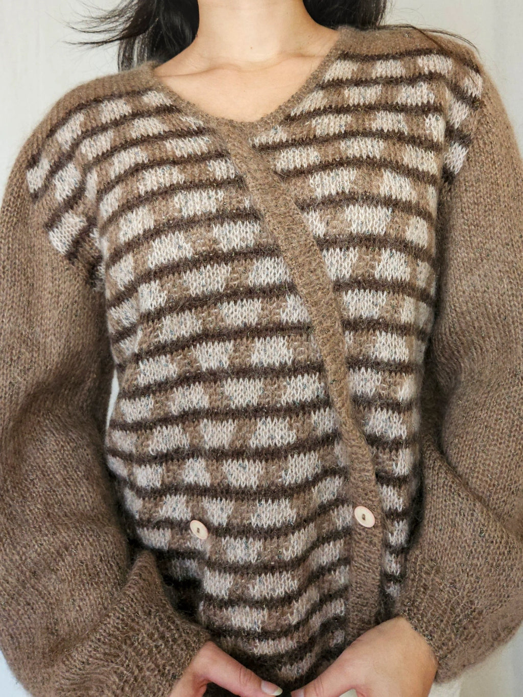 Beate - gebreide trui, wool blend | L