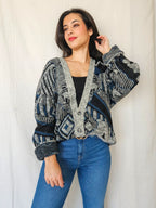 Rhea - gebreid vest, wool blend | free size