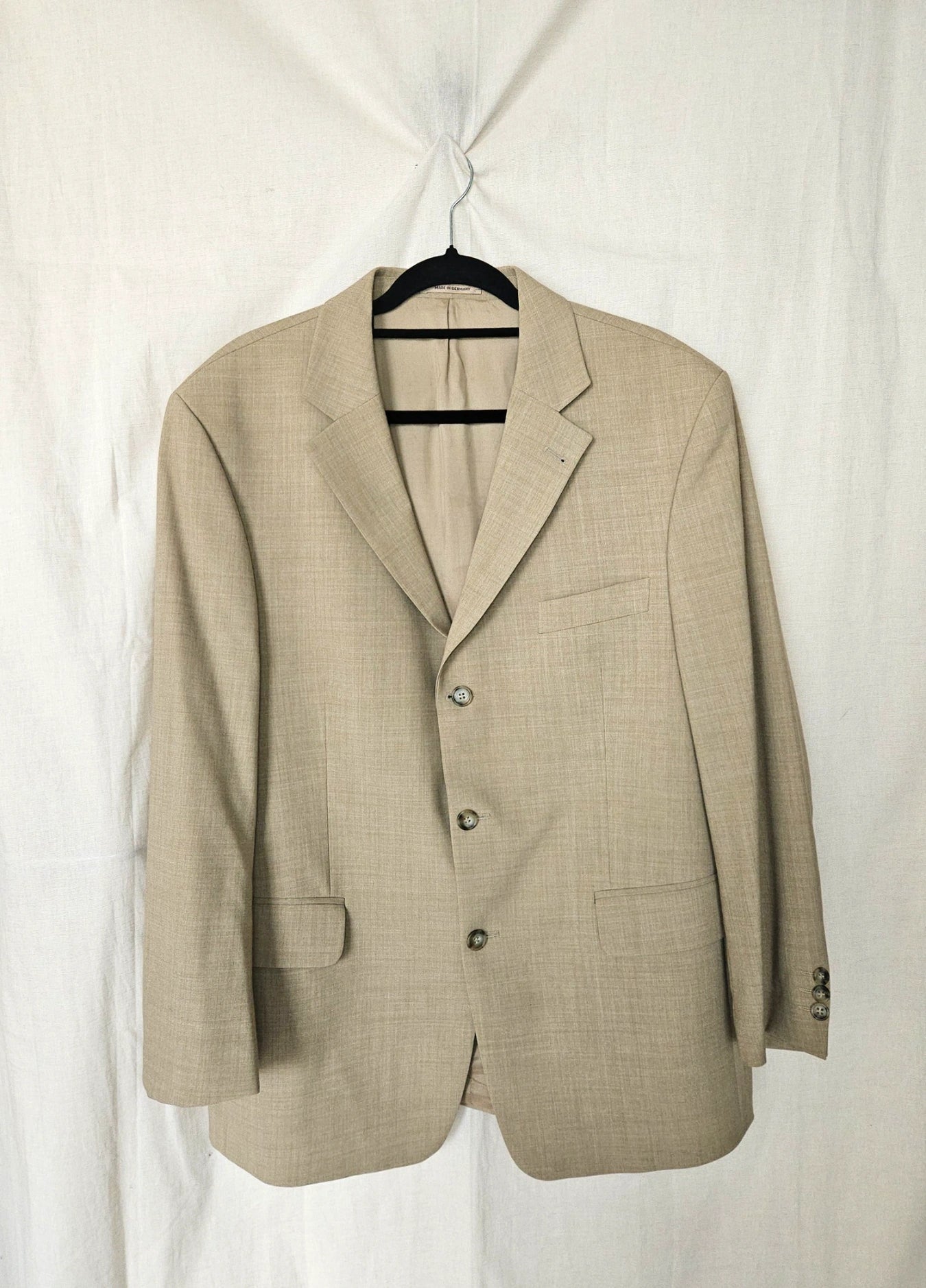 Lou - beige blazer, wool blend | 3XL