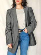 Feline - grijze blazer, scheerwol & mohair | 2XL