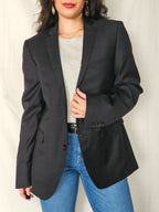 Marte - zwarte blazer, wool blend | L