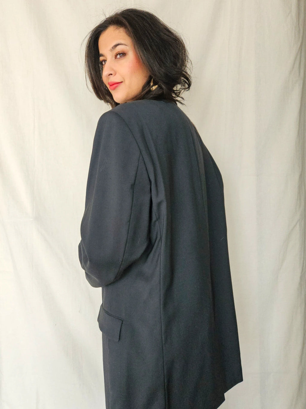Kira - as-groene blazer, scheerwol | 3XL