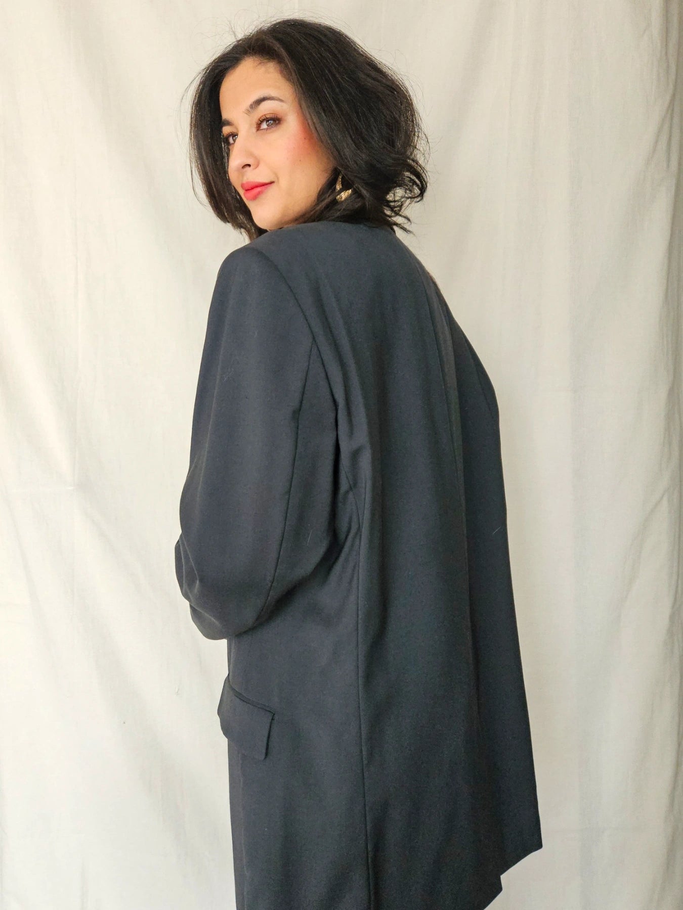 Kira - as-groene blazer, scheerwol | 3XL