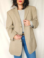 Lou - beige blazer, wool blend | 3XL
