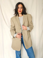 Lou - beige blazer, wool blend | 3XL