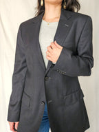 Tilde - zwarte blazer, scheerwol | L