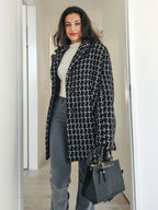 Louise - geruite wollen mantel | S/M