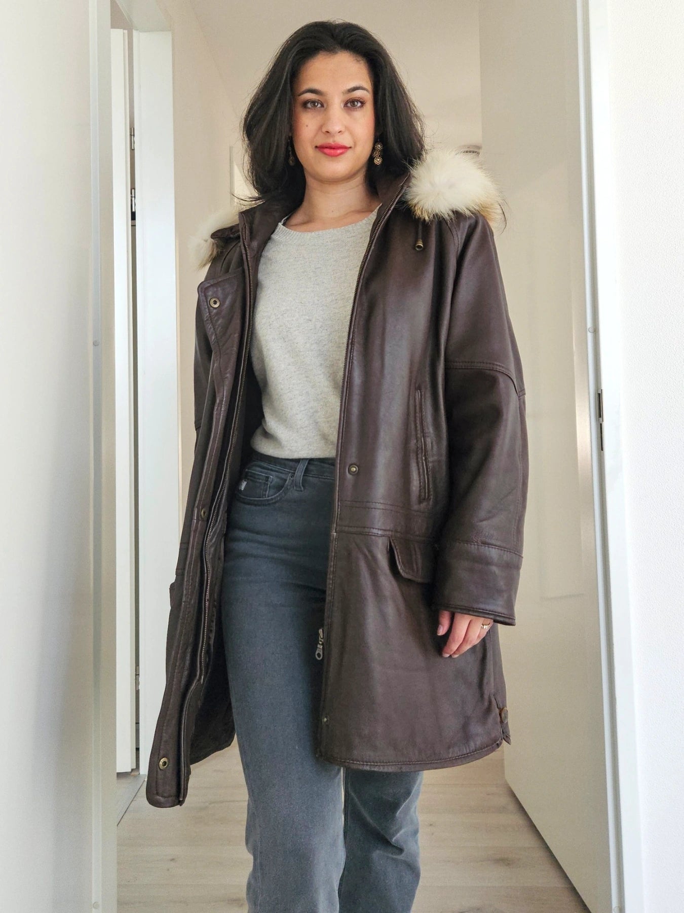 Fay - gewatteerde leren jas | L