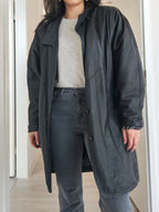 Dione - zwarte leren jas | M