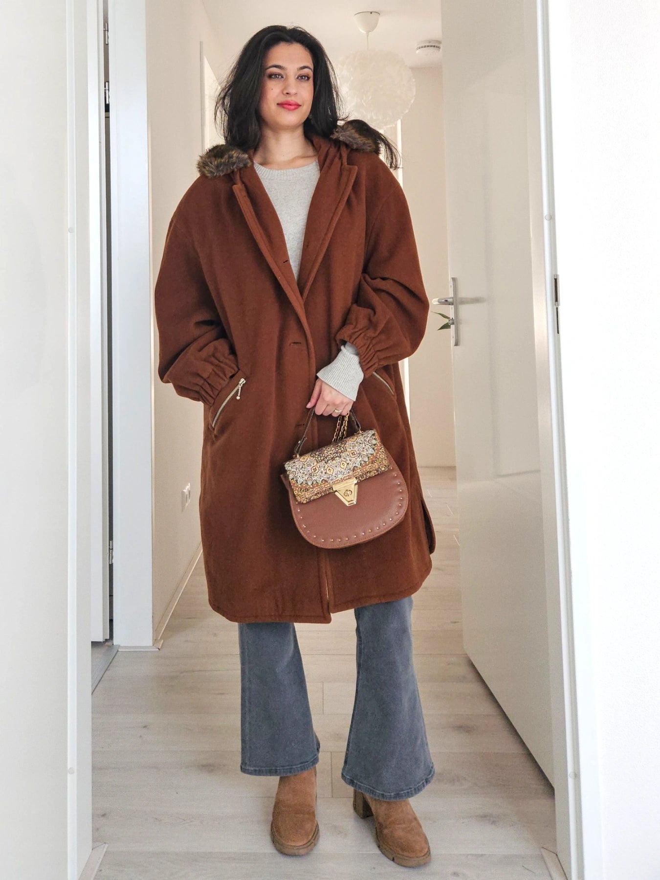 Artemis - wollen capuchon mantel | XL
