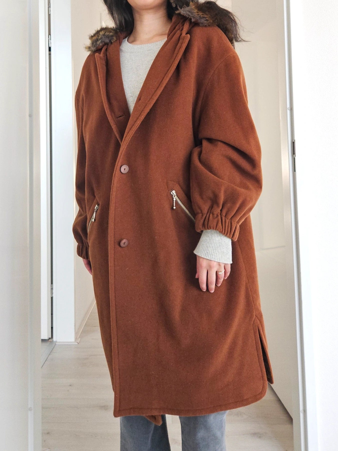 Artemis - wollen capuchon mantel | XL