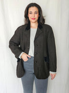 Nora - geruite blazer, wol | XL