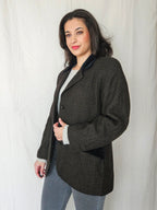 Nora - geruite blazer, wol | XL