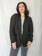 Nora - geruite blazer, wol | XL