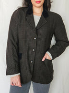 Nora - geruite blazer, wol | XL